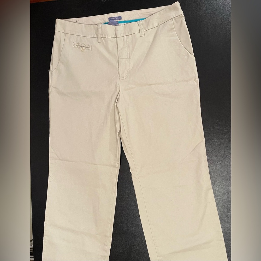 Cherokee Khaki Wide Leg Pants with Relaxed Fit